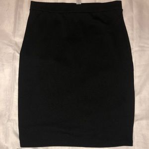 Black midi skirt